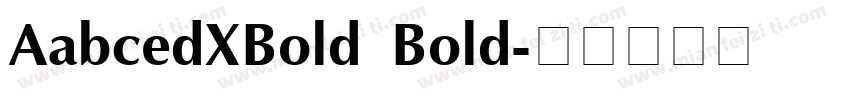 AabcedXBold Bold字体转换